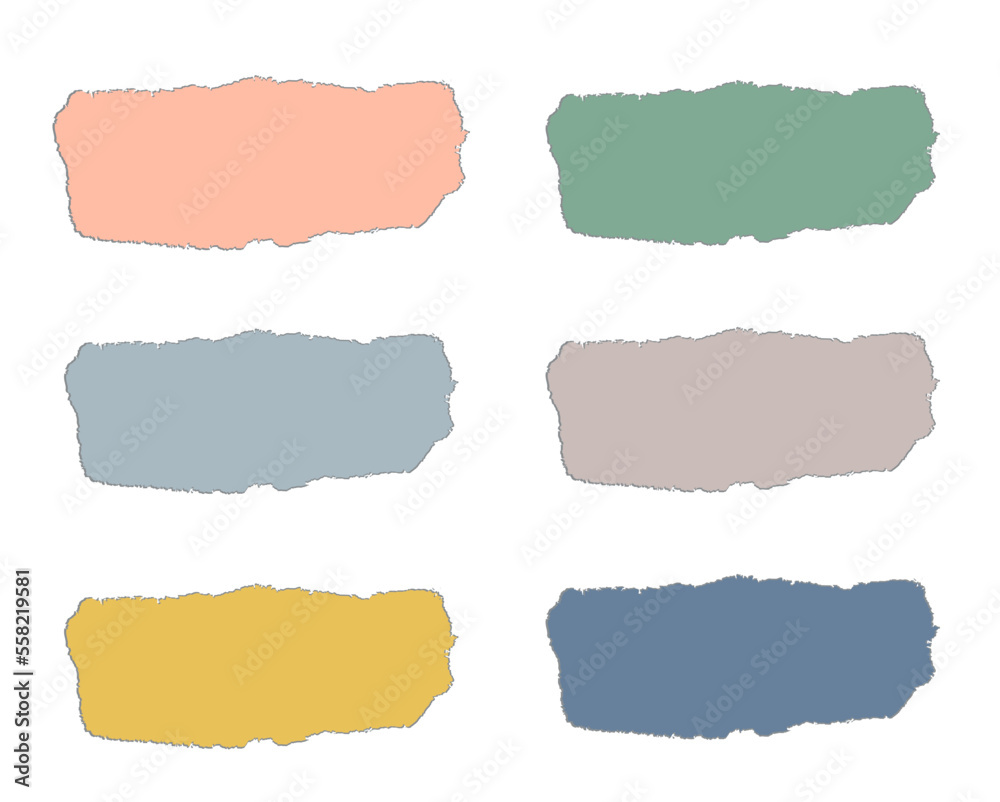 Realistic Pastel Ripped Paper With White background Realistic Pastel Ripped Paper With White background