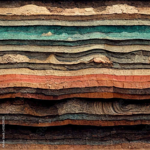 Geologic Rock Layers Strata [AI Generated]