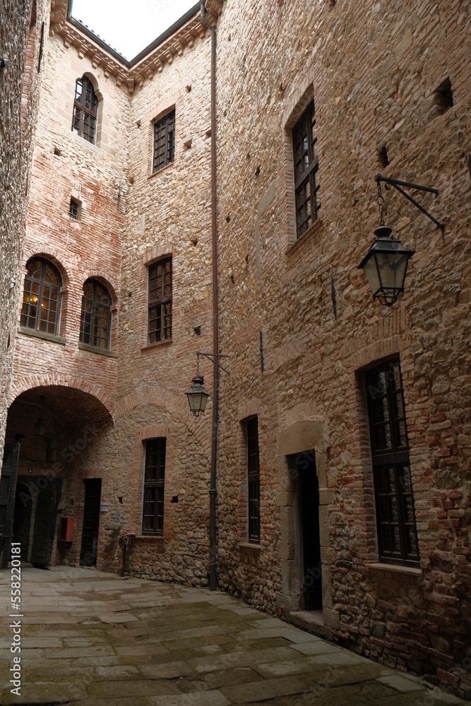Internal views of the castle in Zavattarello