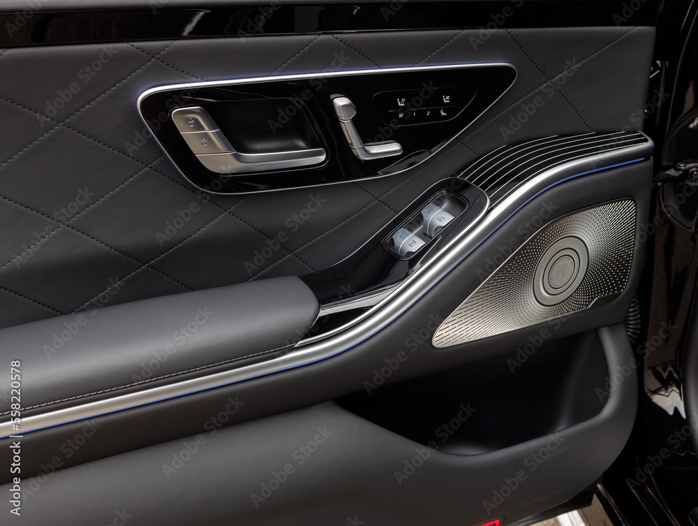Control keys seat of the luxury car. Auto seat adjustment