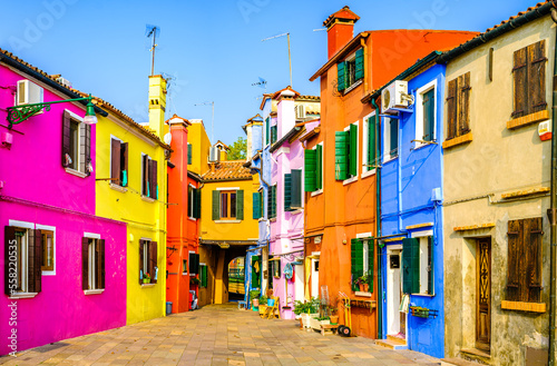 famous old town of Burano in italy © fottoo