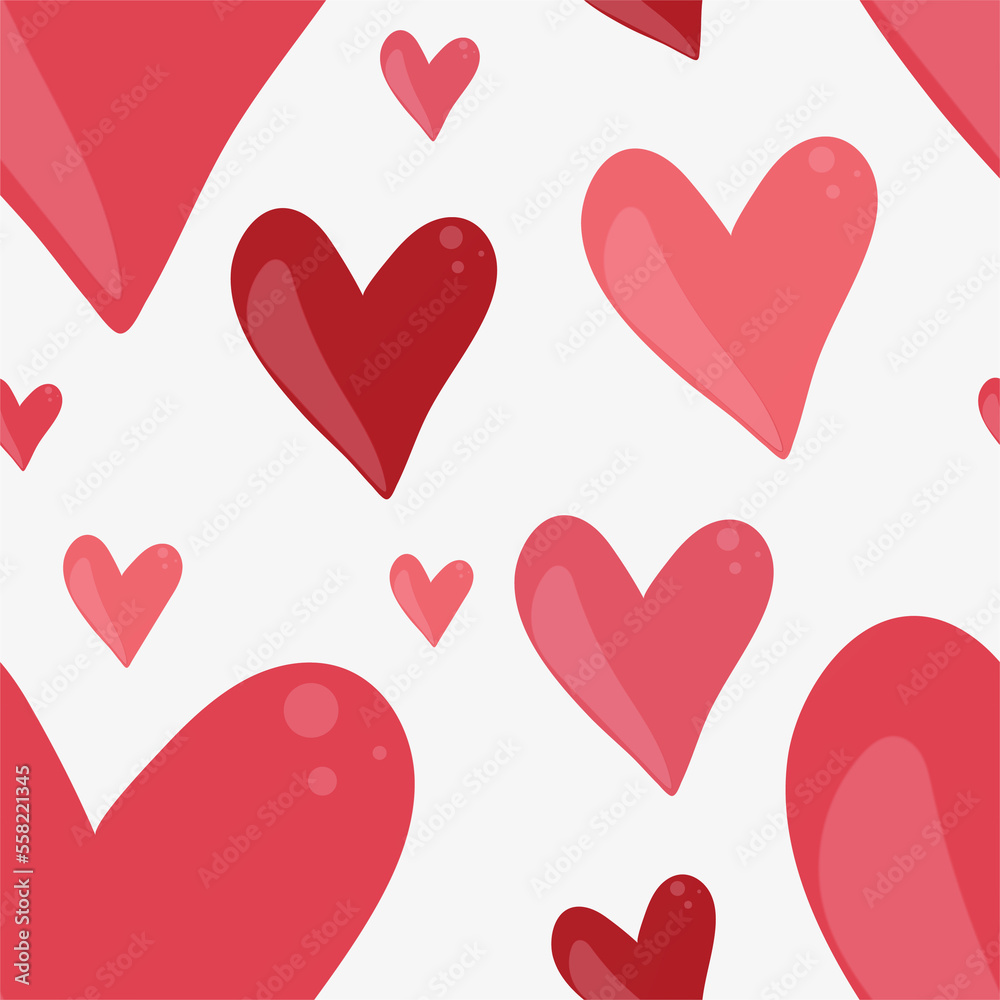 cute pattern of hearts for Valentine's Day