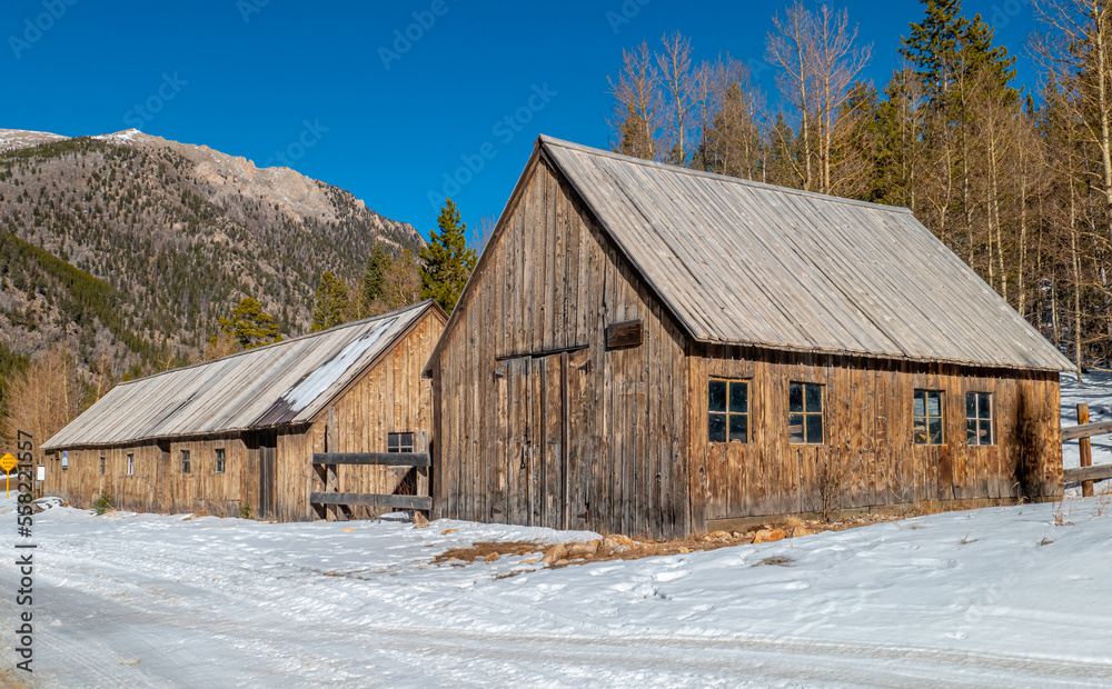 Old Weathered Barns in St. Elmo, Colorado