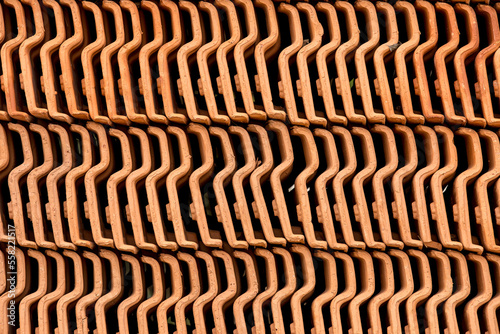 Texture of roof tile pile