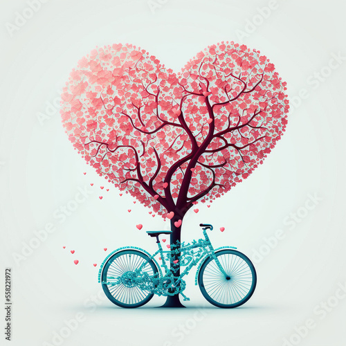 Bicycle Heart Tree