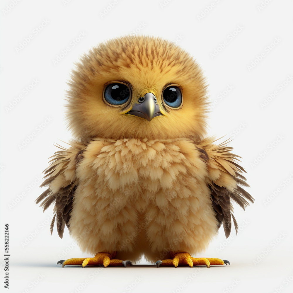 Obraz premium Eagle on a white background - Generated by Generative AI