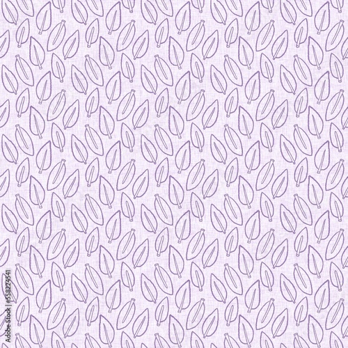 Gender neutral purple botanical foliage seamless raster background. Simple whimsical 2 tone pattern. Kids floral nursery wallpaper or scandi all over print.