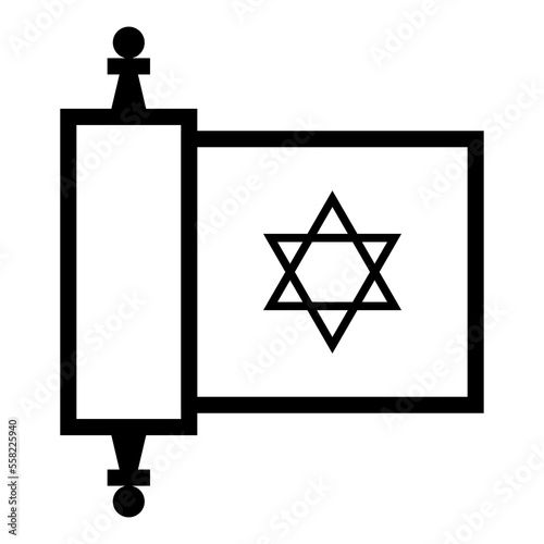 Jewish Torah on white backg...