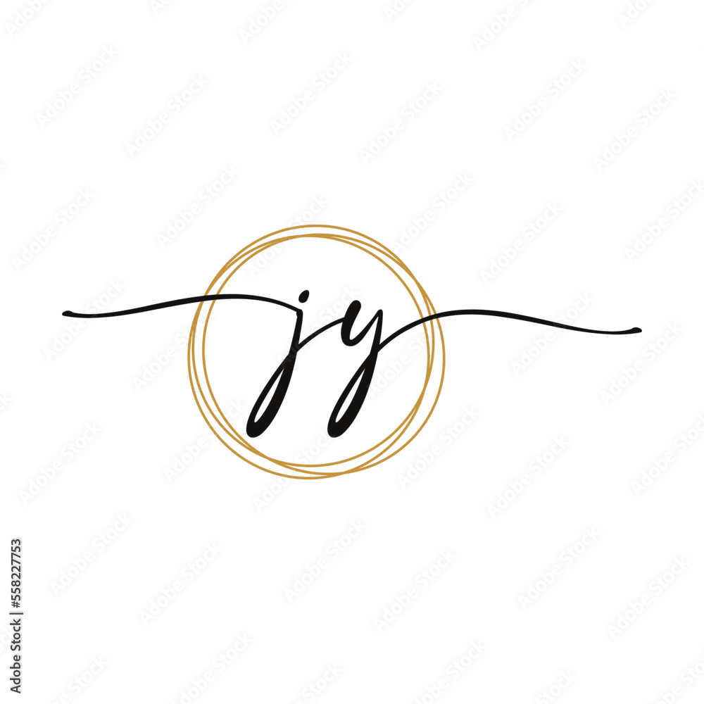 JY Initial Script Letter Beauty Logo Template JY Initial Script Letter Beauty Logo Template