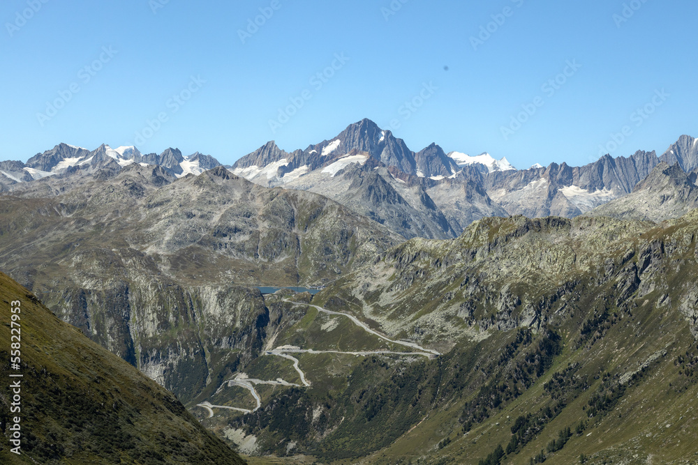 mountain road in the Swiss Alps