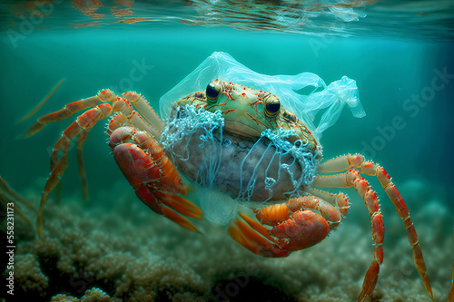 Impact of Plastic Pollution on Crabs and the Ecosystems They Inhabit.