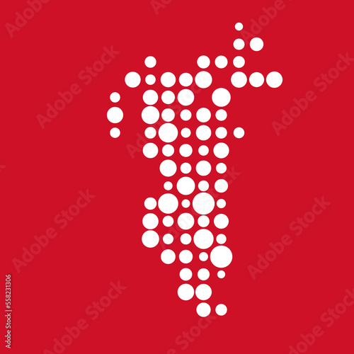 Bahrain Silhouette Pixelated pattern map illustration