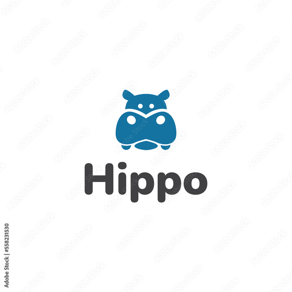 Hippo logo animal templates