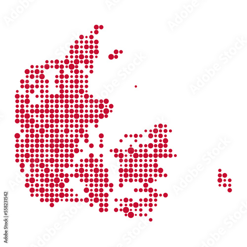 Denmark Silhouette Pixelated pattern map illustration