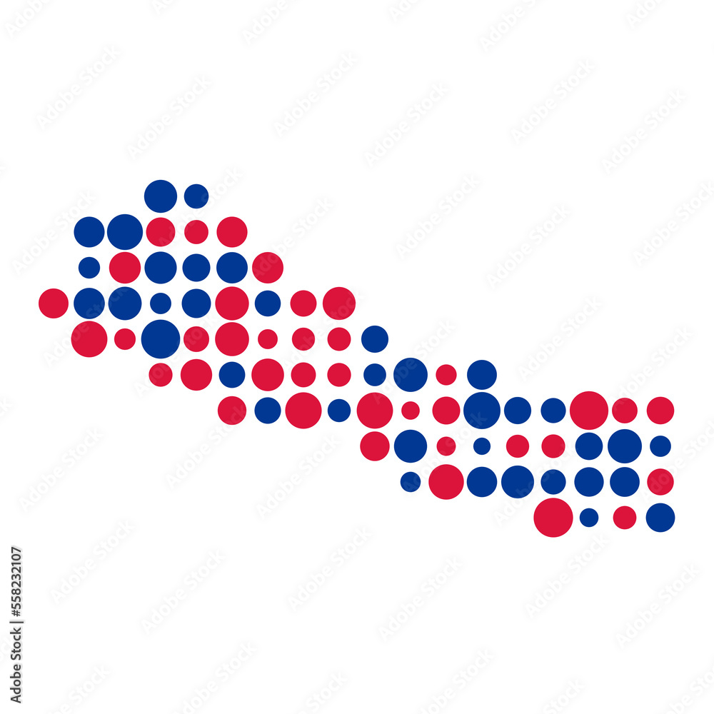 Nepal Silhouette Pixelated pattern map illustration Nepal Silhouette Pixelated pattern map illustration