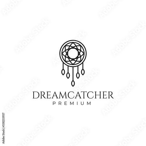 Dreamcatcher symbol logo design vector illustration