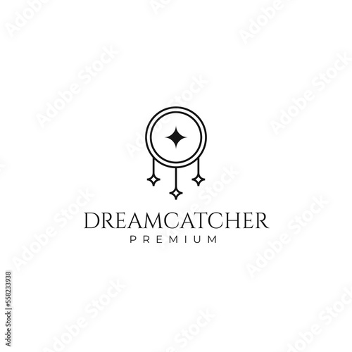 Dreamcatcher symbol logo design vector illustration