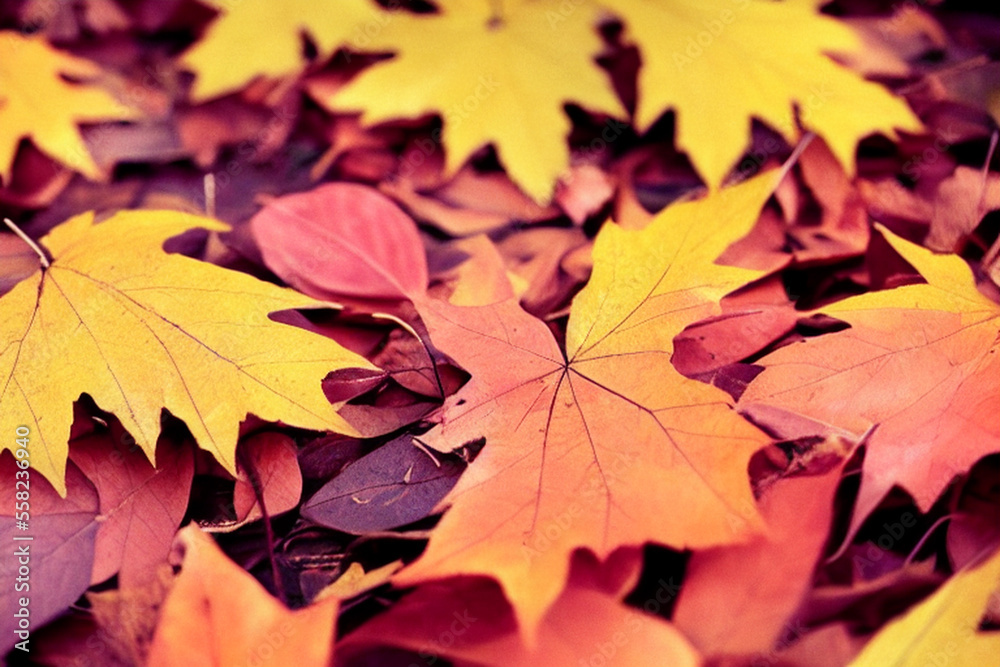 autumn leaves, Generative AI autumn leaves, Generative AI