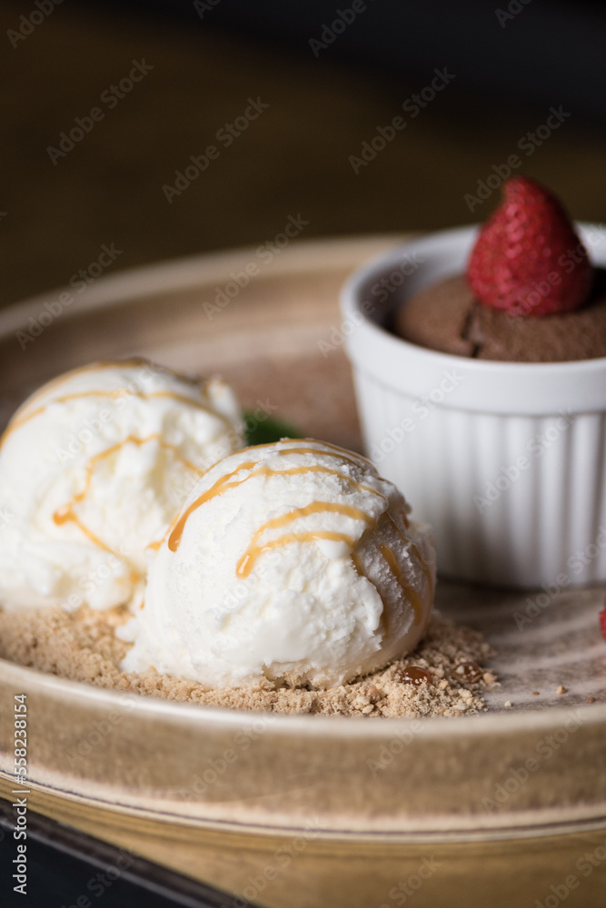 vanilla cream with chocolate vanilla cream with chocolate