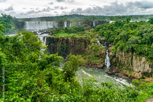 Part of The Iguazu Falls seen from the Brasilian National Park