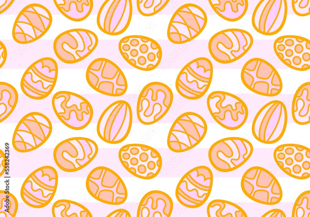 Easter eggs seamless spring pattern for kids clothes print and notebooks and wrapping paper and fabrics