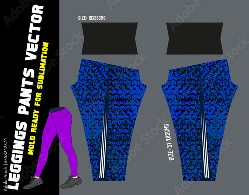 fitness leggings pants vector with mold and ready to use 