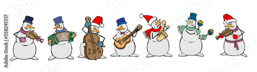 snowmen musicians