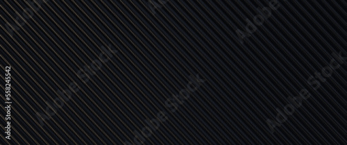 Black metal texture steel pattern. Grey line curve design on abstract black background. Dark horizontal template or banner, business backdrop. Abstract background with soft waves. 3D illustration