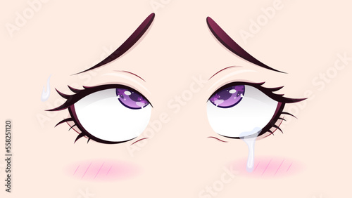 amorous look, valentine's day, Anime eyes, anime girl eyes, anime style eyes vector, love, eyes shining with love