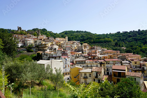 Nicastro old town with castle in Lamezia Terme, Calabria, Italy