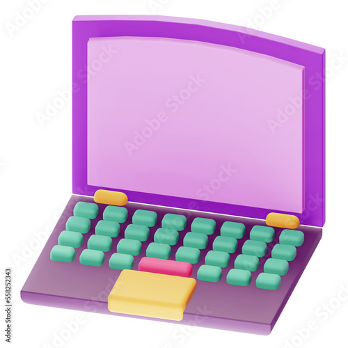 3D Render Laptop Icon