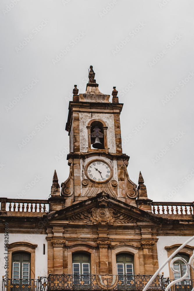 View of the colonial town of Ouro Preto, Minas Gerais, Brazil