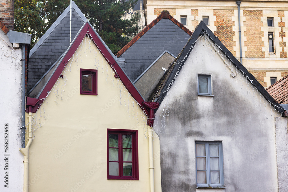 gables of old houses in Amiens, Hauts-de-France, France