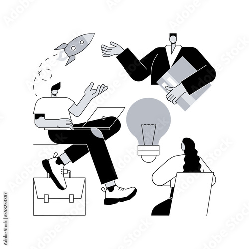 Workplace culture abstract concept vector illustration. Shared values, belief systems, attitude at work, company team, corporate culture, high performance, employee health abstract metaphor.