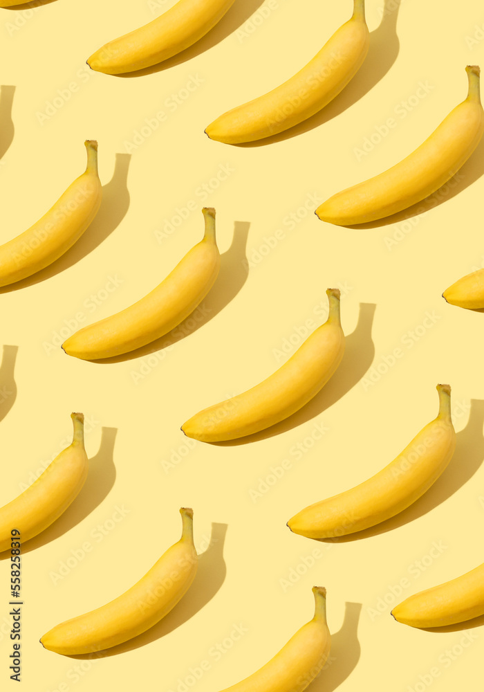 Banana Pattern On Pale Yellow
