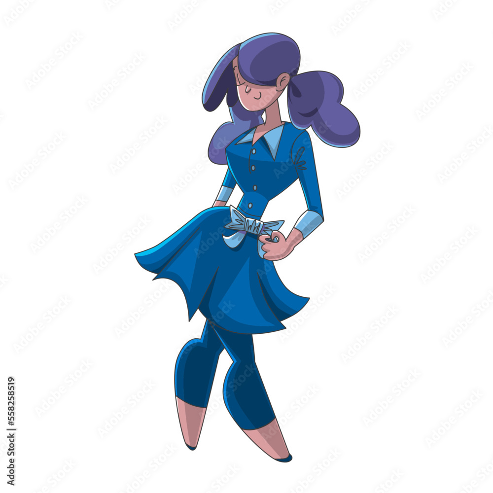 the girl in a dress with a broom the girl in a dress with a broom