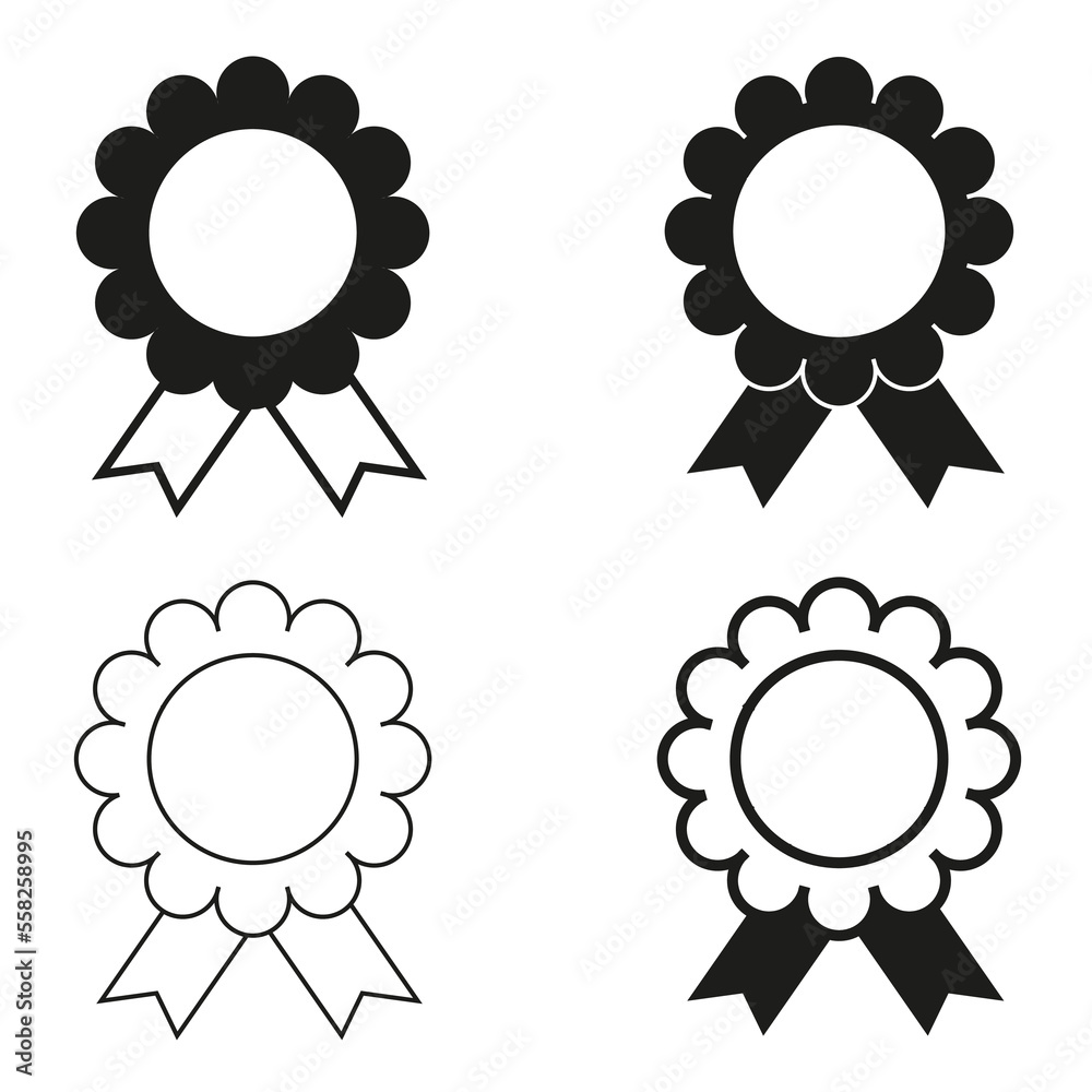 Medals icons. Certificate design. Premium quality, quality guarantee symbol. Vector illustration. Medals icons. Certificate design. Premium quality, quality guarantee symbol. Vector illustration.