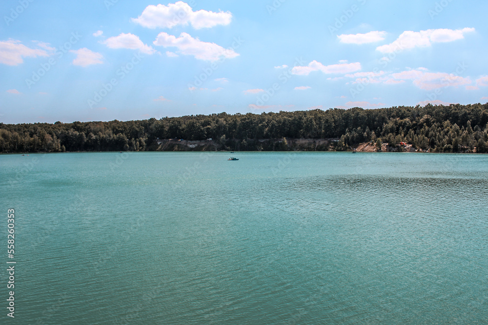 Fototapeta premium lake and blue sky