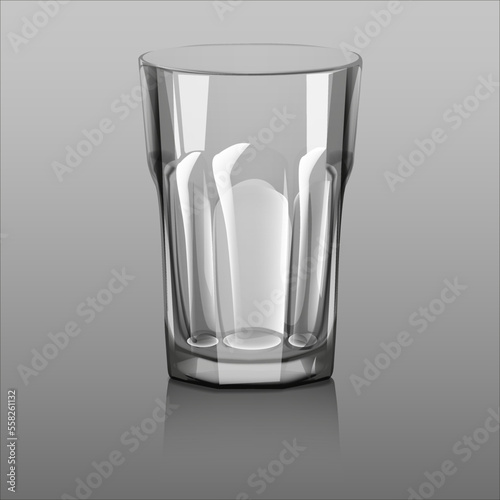 vector icon illustration of empty drinking glass