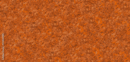 Vector rusted iron sheet texture. Realistic rust background. Horizontal aged metal pattern. Weathered paint cover backdrop. Copper material surface. Dirty industrial damaged construction ornament