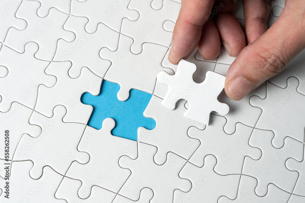 Puzzle with missing piece