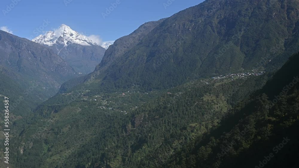 View of an airplane before landing at Lukla airport one of the most dangerous airport in the world in Nepal. View of an airplane before landing at Lukla airport one of the most dangerous airport in the world in Nepal.