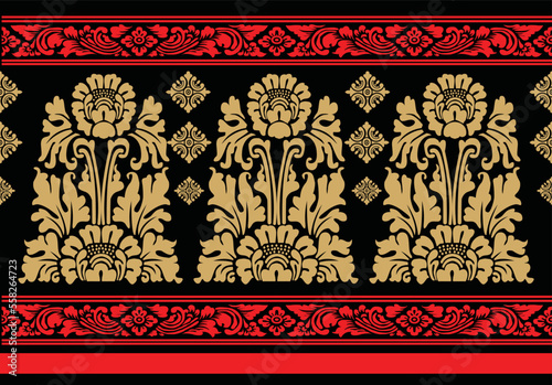 Indonesian geometric batik motifs with Balinese flower patterns, exclusive and classic, are suitable for various purposes. EPS VECTOR 10