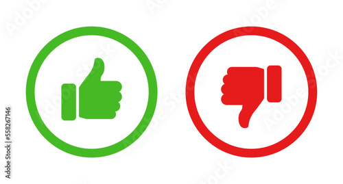 Thumb up and thumb down
