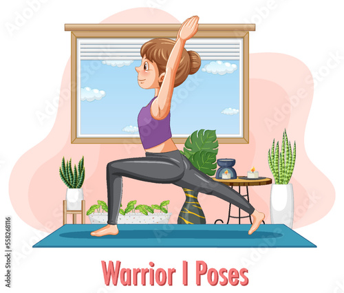 Woman doing yoga at home
