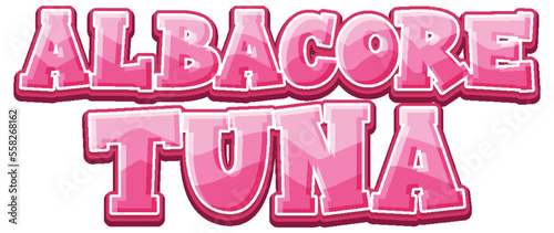 Albacore tuna text logo