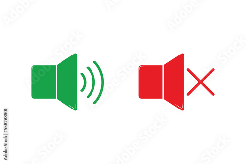 Mute Unmute icon vector design.