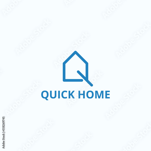 Free Download A simple house logo in the shape of the letter Q. - GFXLoad