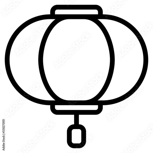 paper lantern icon with outline style. Suitable for website design, logo, app and UI. Based on the size of the icon in general, so it can be reduced.
