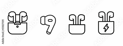Airpod icon template. Stock vector illustration.